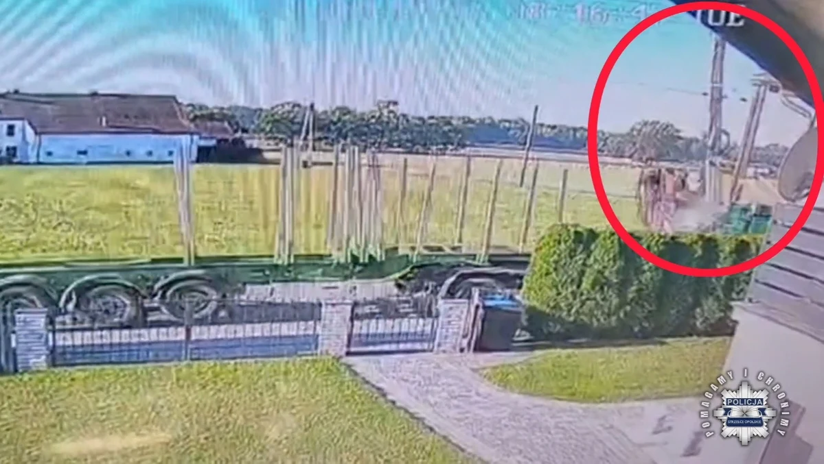 Zahaczył żurawiem HDS o słup i odjechał. Policja szybko go namierzyła