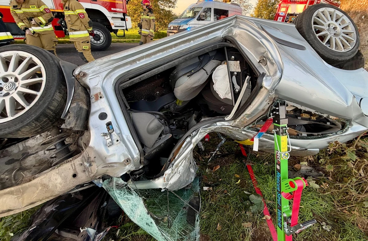 Nie żyje 37-letni kierowca. Tragiczny wypadek na trasie Korfantów–Kuropas