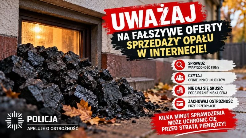 Zapłacił blisko 1600 zł za węgiel i nie otrzymał towaru