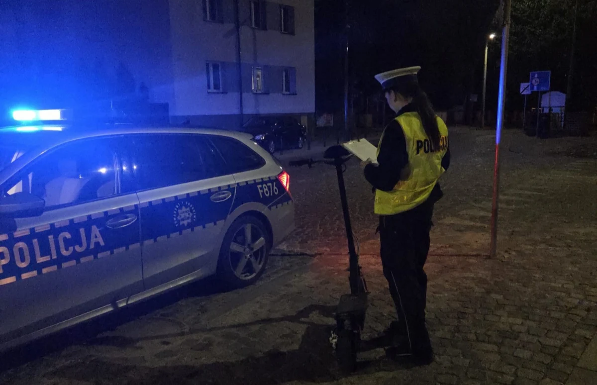 Dwóch nastolatków, jedna hulajnoga i złamana ręka w Pabianicach
