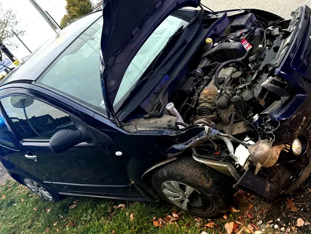 Pijany kierowca Citroena spowodował kolizję w gminie Kalwaria Zebrzydowska